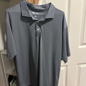 Classic Men's Polo Shirt - Black and Gray Stripes